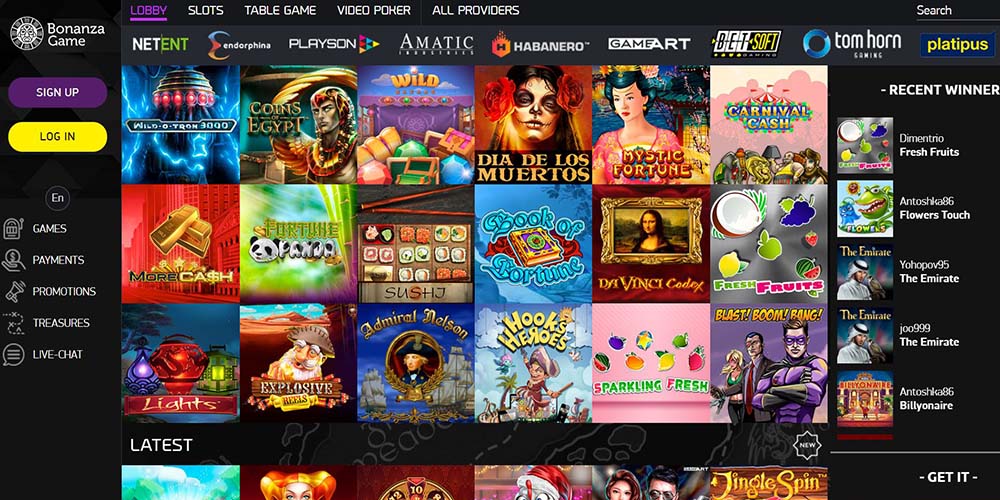 BonanzaGame Casino - Przewodnik po Najlepszych Grach i Bonusach